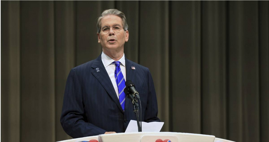 美國財長貝森特（Scott Bessent）。（圖／達志／美聯社）