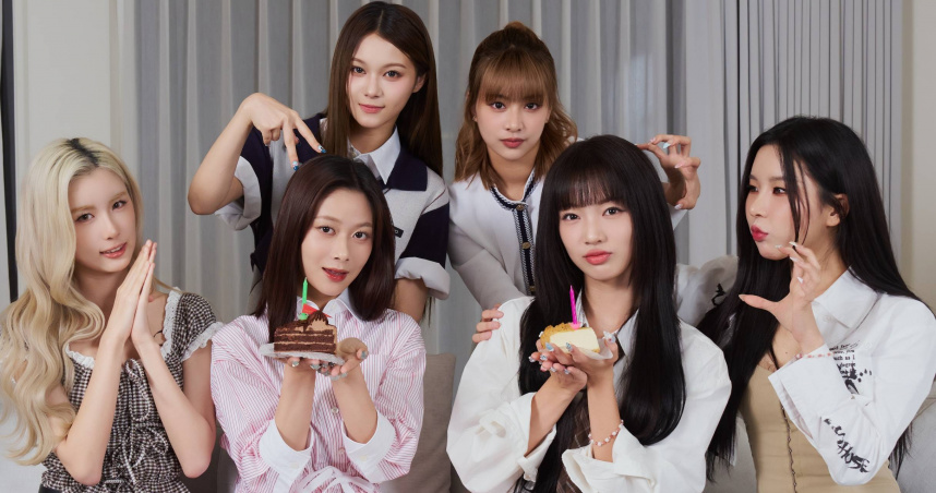 幻藍小熊中獅子座的XXIN及采甄，日前和團員們一起慶生。（圖／天空娛樂提供）