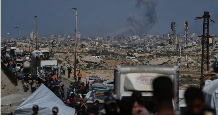 加薩走廊（Gaza Strip）戰火持續升溫。（圖／達志／美聯社）
