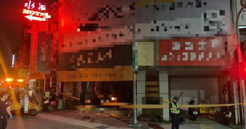 劉姓男子9日凌晨高速撞進台中茶葉行，導致一死一傷悲劇。（圖／翻攝畫面）