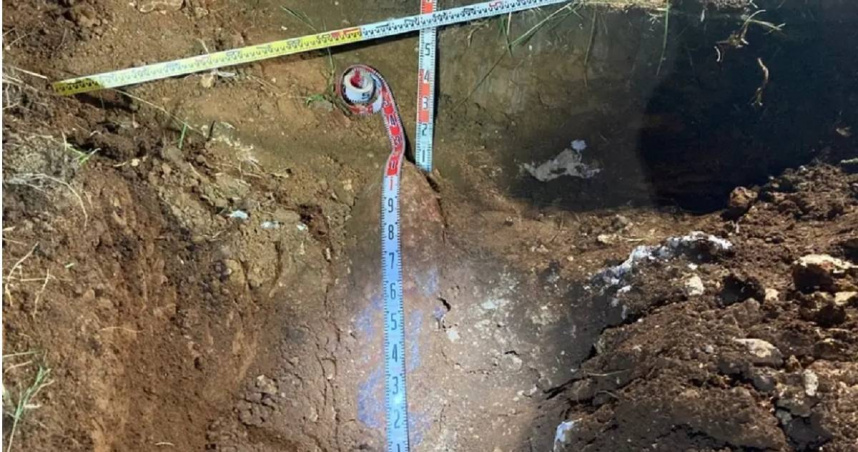 沖繩宮古機場內發現二戰遺留的4枚未爆彈。（圖／翻攝自沖繩縣機場課）