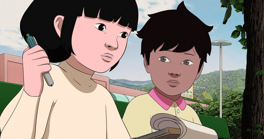 《再見未來男孩》小男孩和小女孩兩個主角的名字，源自西班牙語中的「Arcoíris」（彩虹之意。（圖／海鵬提供）