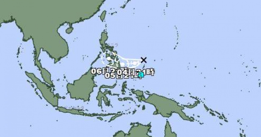 日本氣象廳發布烈風警報，東方海域熱帶低壓蠢蠢欲動，有望成為今年第2號颱風。（圖／翻攝自日本氣象廳）