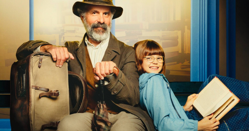 《門對門移動書店》劇情描述送書人卡爾井然有序的生活，突因失去母親的9歲女孩莎莎闖入而改變。（圖／海鵬提供）