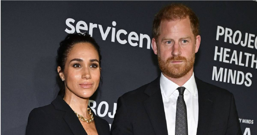 哈利王子及其美國籍妻子梅根（Meghan）。（圖／達志／美聯社）