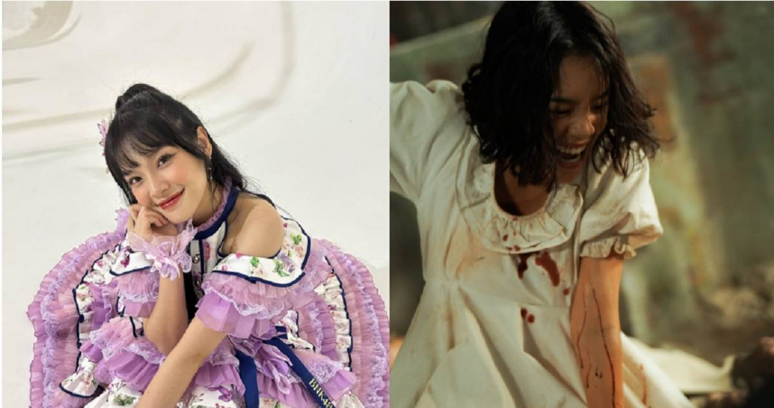 泰國女團BNK48前成員丘普朗阿瑞昆在《邪降女帝》變身復仇女王。（圖／翻攝自丘普朗IG、威視提供）