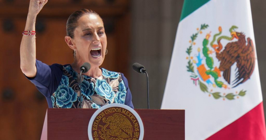 墨西哥總統謝恩鮑姆（Claudia Sheinbaum）。（圖／達志／美聯社）