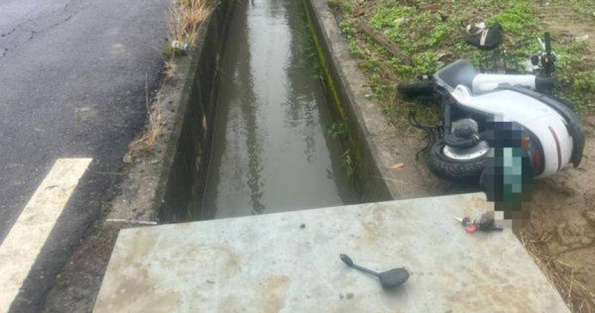 機車女子神秘失蹤，灌溉溝渠尋獲遺體。（ 圖／翻攝畫面）