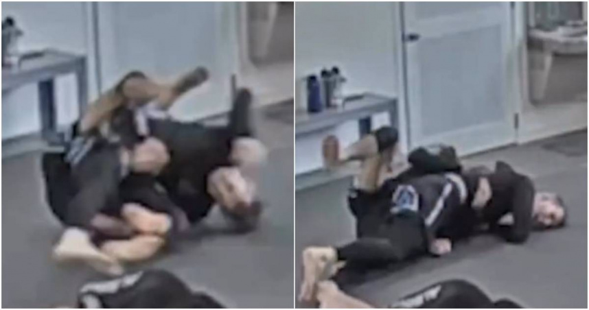 當時年僅23歲、正在就讀大學的格里納在與柔術教練對打時，突遭對方翻摔壓制，導致他頸椎摔斷終身癱瘓。（圖／擷取自X）