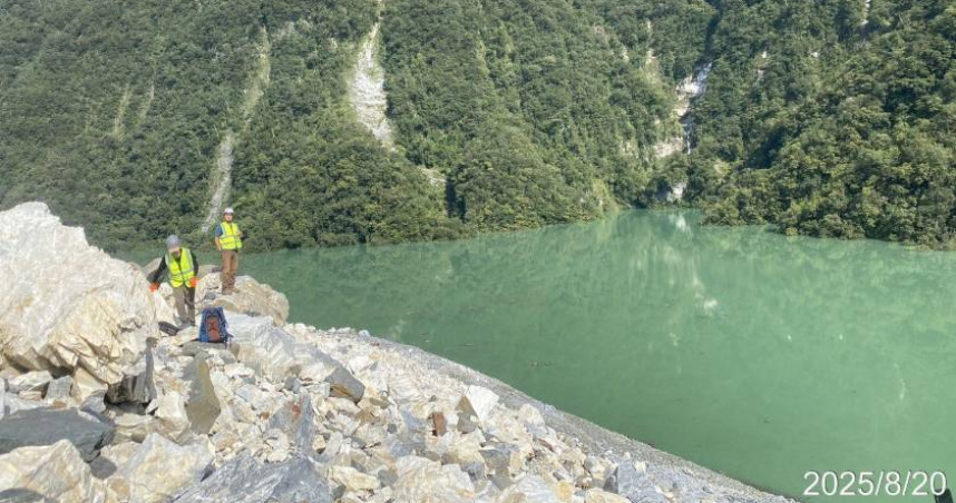 馬太鞍溪堰塞湖監測紀實。（圖／林業保育署監測影像紀錄網站）