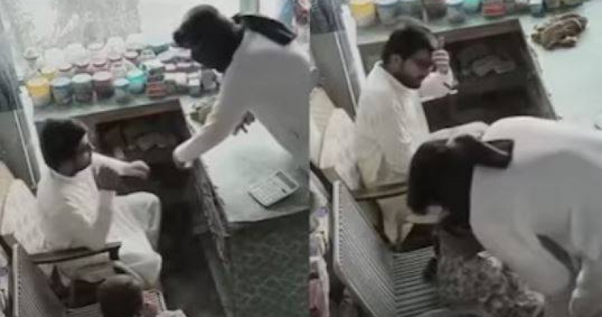 巴基斯坦一間商店近日發生「搶匪遇到小女孩」事件，引爆全球社群平台。（圖／翻攝自Instagram）