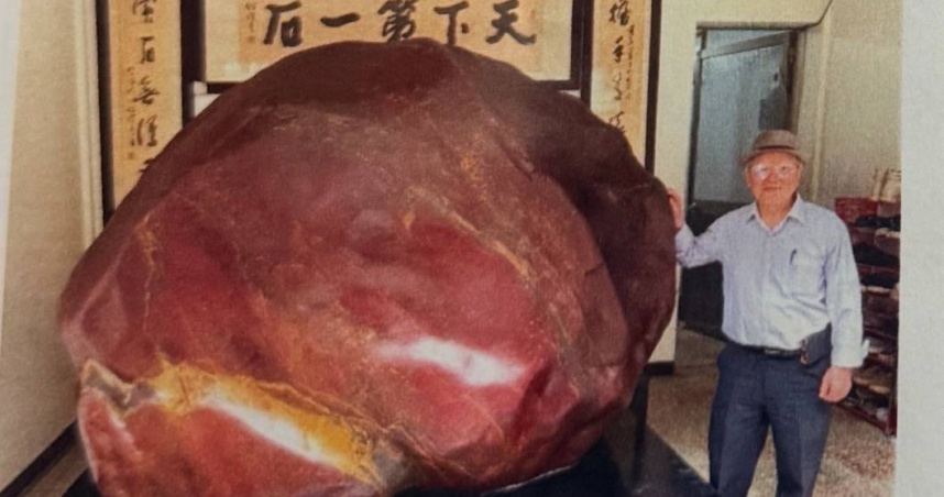 全球最大最完整，經鑑定「紅碧玉」玉石及名家書畫展，首次在台灣公開展出。（圖／業者提供）