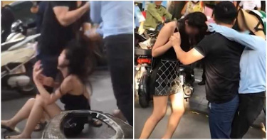 影/正宮「街頭暴打小三」扒衣!負心漢竟鎖喉回擊 路人看不下去圍毆他
