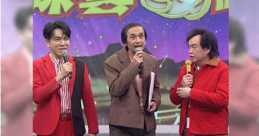 康康（右）虧紀明陽（中）撞臉「火雲邪神」。（圖／中視提供）