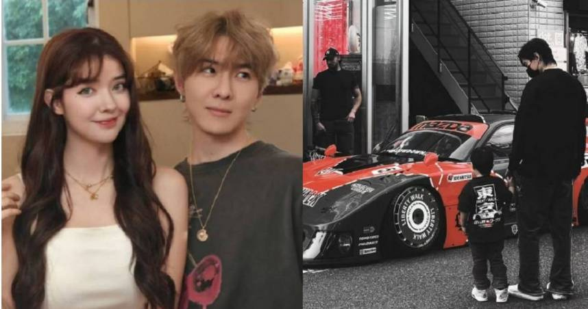 唐禹哲2023年向女友蘇小軒求婚成功，事後被爆出兩人早就育有1個年幼的兒子。（圖／翻攝自唐禹哲Instagram）