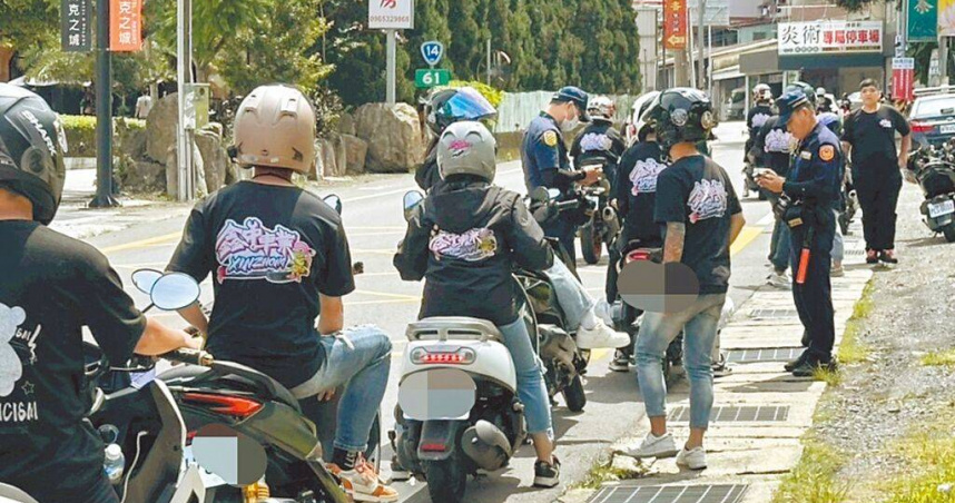 南投縣警方攜手環保、監理等單位，暑假期間舉行25場聯合稽查勤務，遏止飆車亂象。（圖／警方提供／中國時報楊靜茹南投傳真）