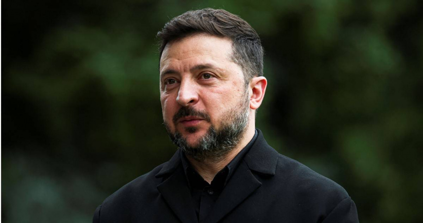 接獲俄軍即將發動大規模空襲，烏克蘭總統澤倫斯基（Volodymyr Zelenskyy）緊急返國。（圖／達志／路透社）