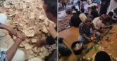 印度一名靠著街頭乞討維生的婦人在租屋處過世，鄰居在整理遺物時意外發現屋內竟有約300萬盧比的現金。（圖／翻攝自X／@IndiaToday）