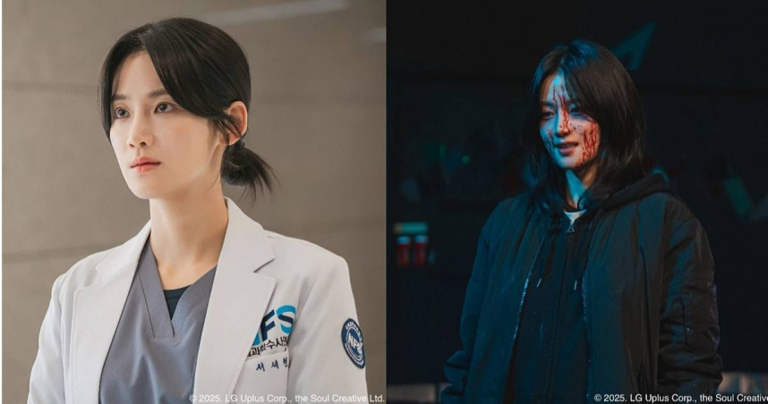 朴柱炫首次登場血濺滿臉的畫面震驚觀眾，她覺得衝擊感很重要，所以比任何其他場景都更加用心。（圖／Hami Video提供）