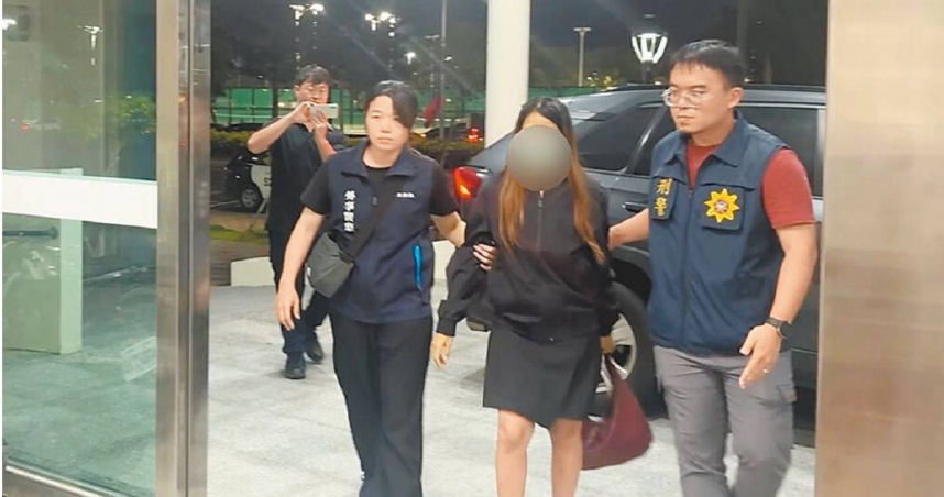 印尼女看護疑產子後棄嬰，嬰兒死亡，警方18日晚間在高鐵嘉義站逮捕她。（圖／嘉縣警局提供／中國時報廖素慧嘉縣傳真）
