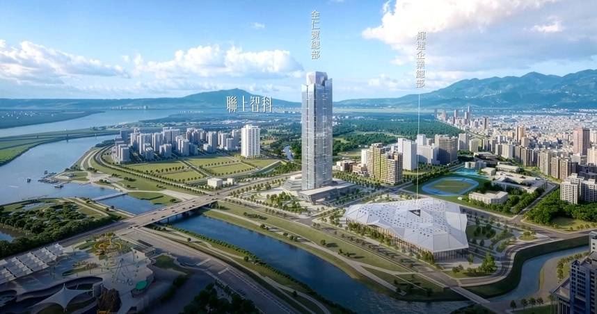 聯上集團北士科商辦住宅布局，隨輝達總部掀起的AI供應鏈置產熱潮浮出水面，商辦預售案「聯上智科」同軸北士科輝達AI廊道第一排。(圖片提供／聯上智科)