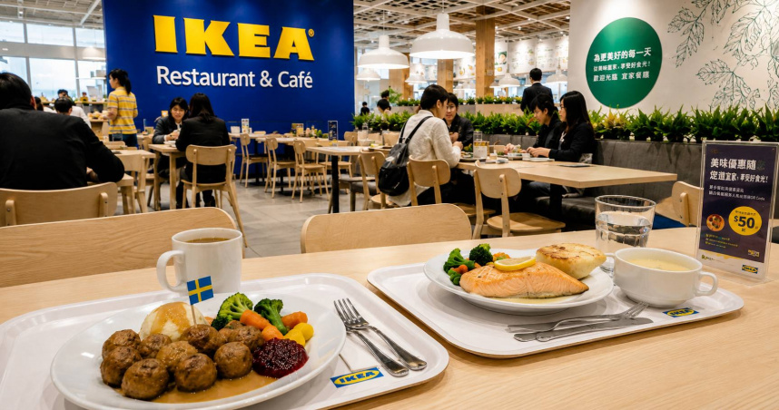 醫師將IKEA熱門餐點分成A至D四個等級，A級最適合正在減脂的人。（圖／AI示意圖）