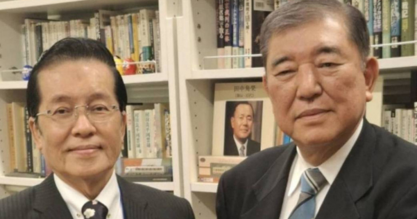 張榮恭在與石破茂會談時表示，國民黨主張用「九二共識、反對台獨」的立場來改善兩岸關係。（圖／國民黨提供）