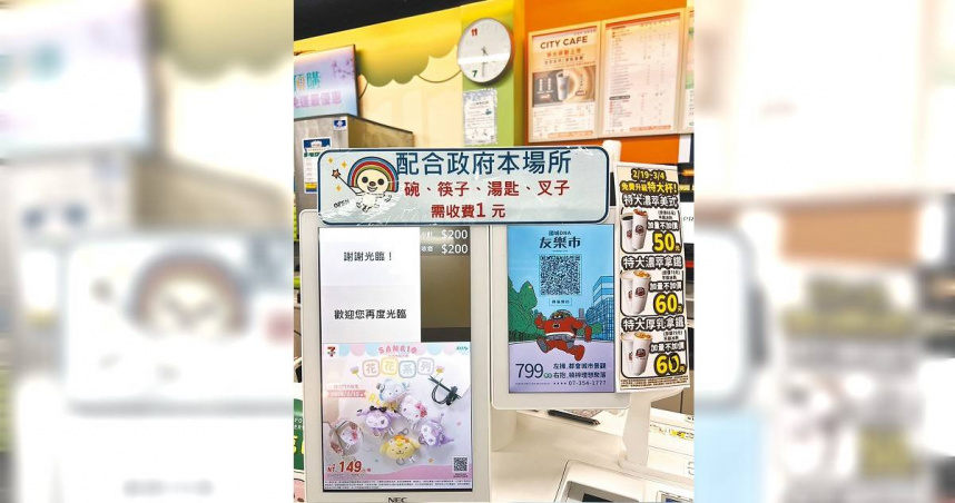 台北市立動物園內部分餐廳和便利商店已實施一次性餐具收費制度，包括餐盒、碗筷、湯匙都須另外付費。（圖／台北市立動物園提供／中國時報謝佳君台北傳真）