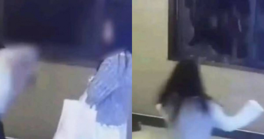 大陸湖南省長沙市麗楓酒店近日上演驚人一幕。（圖／翻攝自微博）