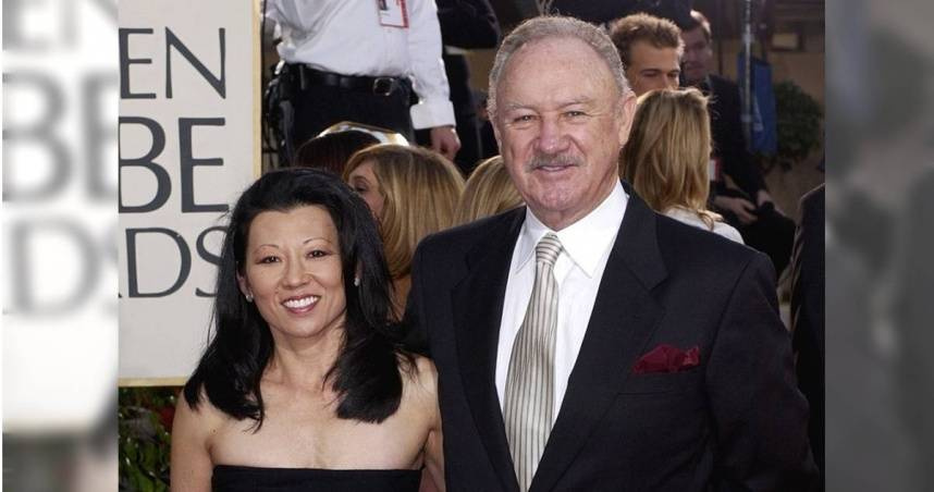 奧斯卡影帝金哈克曼與妻子貝琪荒川。（圖／達志／美聯社）