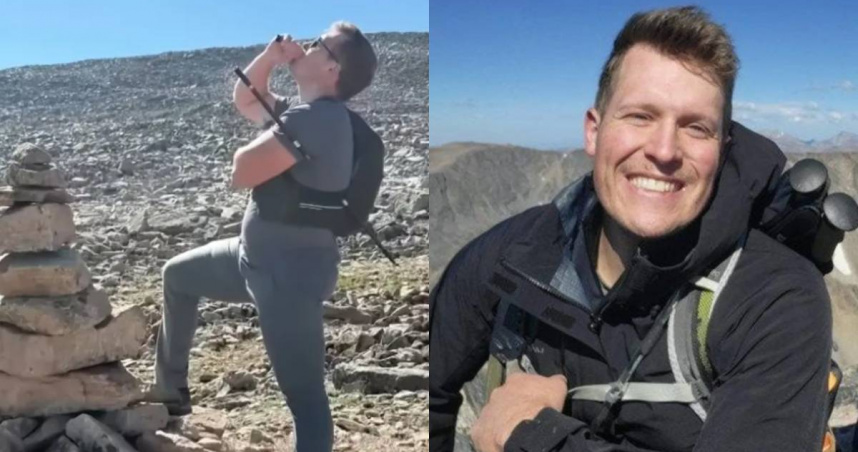 一名急診室護理師登山時遭登山杖刺穿身體，仍冷靜徒步16公里下山求救，最終順利獲救。（圖／翻攝自youtube／KCENNews、GoFundMe）