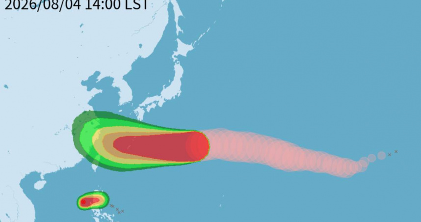 白海豚颱風路徑。（圖／氣象署提供）