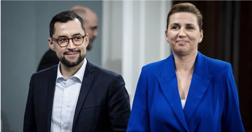 格陵蘭自治政府總理埃格德（Múte Egede）、丹麥首相佛瑞德里克森（Mette Frederiksen）。（圖／達志／美聯社）