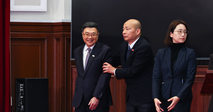 賴清德總統於10日與五院進行國政會商，行政院長卓榮泰卓榮泰於會中請立法院長韓國瑜協助解決三大爭議法案。（圖／中央社提供）