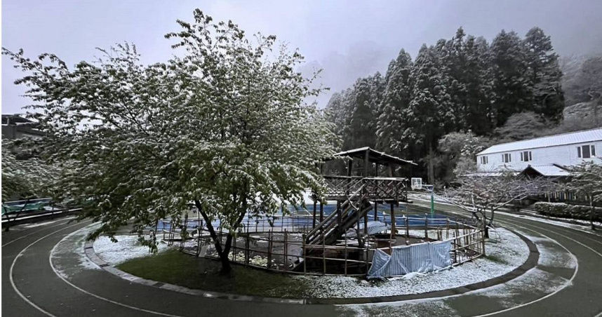 尖石鄉新光國小今（18日）停止上班上課一天。（圖／新竹縣政府提供）