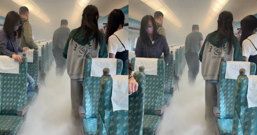 高鐵車廂裡突發生火警。（圖／threads／ida_0821授權提供）