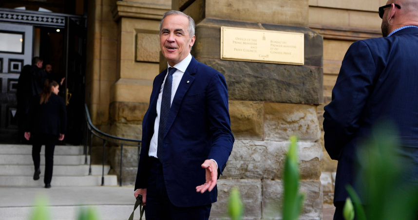 加拿大自由黨領袖馬克卡尼於29日凌晨宣布勝選。（圖／達志／美聯社）