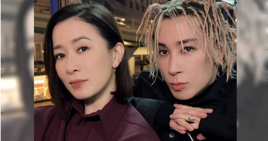 佘詩曼（左）獻出好歌喉翻唱馬天佑（右）新歌〈我們什麼都不是〉。（圖／Fame Glory提供）