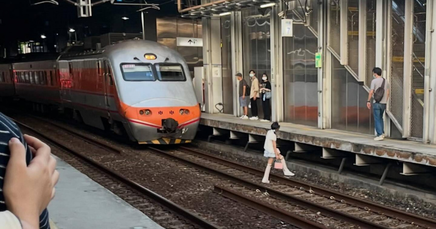 一名女子在桃園車站落軌，幸好列車長及時停下，沒釀成悲劇。（圖／翻攝Threads／@stockwatch2025）