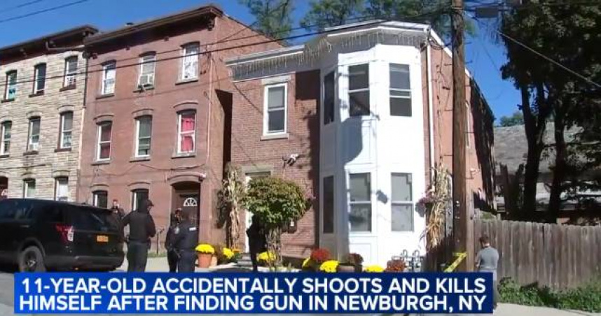 紐約州紐堡市一名11歲男童疑似誤玩哥哥的手槍，在家中不幸喪命。（圖／翻攝自ABC7NY Eyewitness News）