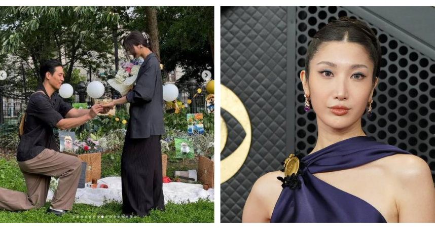 EJAE去年底宣布與音樂製作人Sam Kim訂婚，兩人交往9年終於修成正果。（圖／IG， @ejae_k、達志／美聯社，下同）