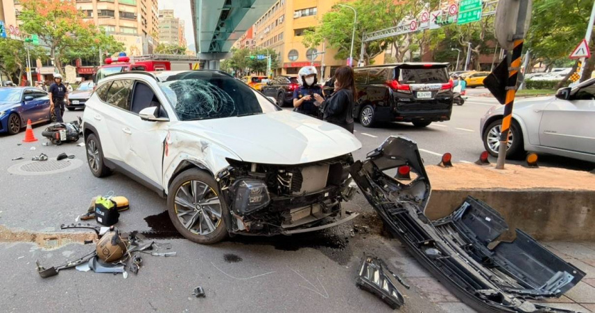 快訊／北市嚴重車禍！休旅車猛撞騎士　6旬翁無生命跡象急送醫
