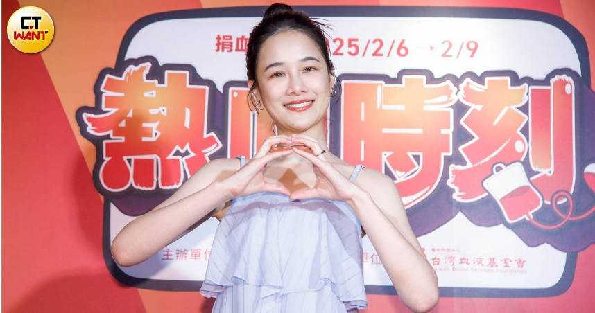 百萬網紅千千車禍後首露面，出席捐血公益活動。（圖／趙文彬攝）