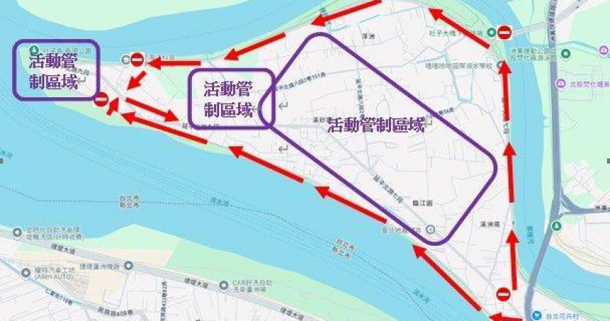 為因應5月3日「松山慈惠堂社子島地區遶境活動」，士林分局發布新聞稿提醒民眾交管路線。（圖／翻攝畫面）