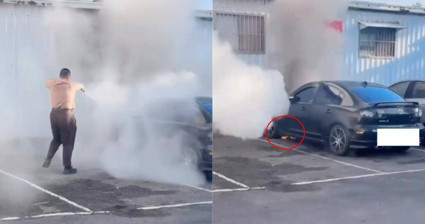 高雄殯儀館才爆出砍人案！　周邊禮儀公司驚見火燒車