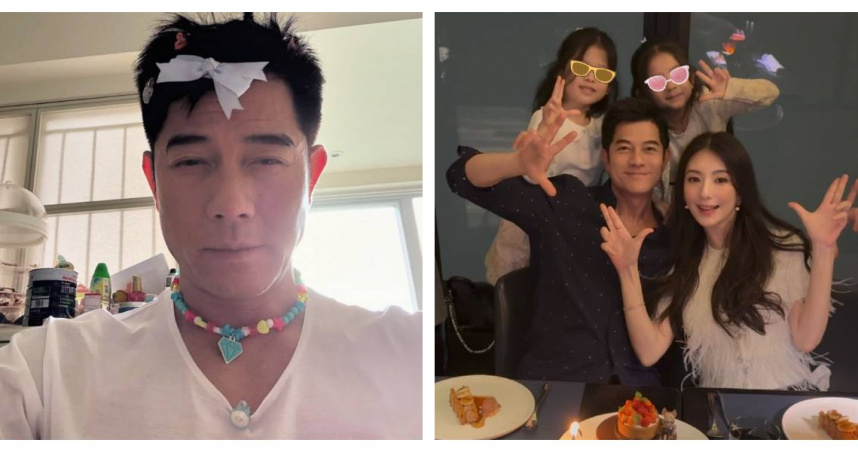 郭富城曬出女兒幫他做的新造型。（圖／翻攝自郭富城IG、微博）