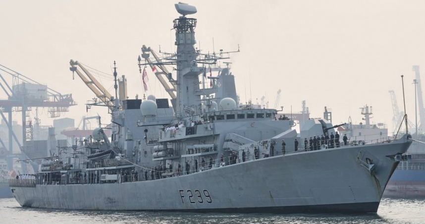 英國皇家海軍巡防艦「里契蒙號」（HMS Richmond）。（圖／達志／美聯社）