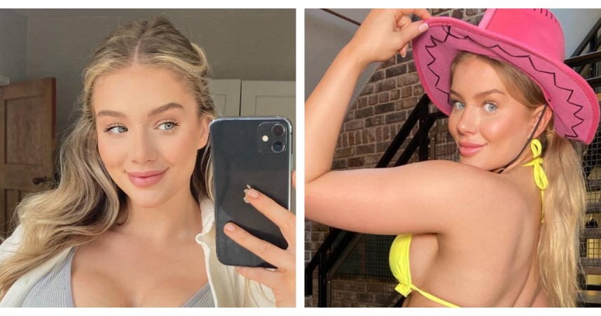 英國OnlyFans網紅近日分享與家人因職業產生衝突的對話，引起網友熱議。（圖／翻攝自IG，amber.odon）