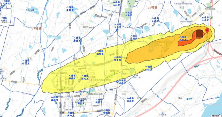 桃園八德掩埋場大火！現場濃煙竄天　環保局示警：14里快關窗