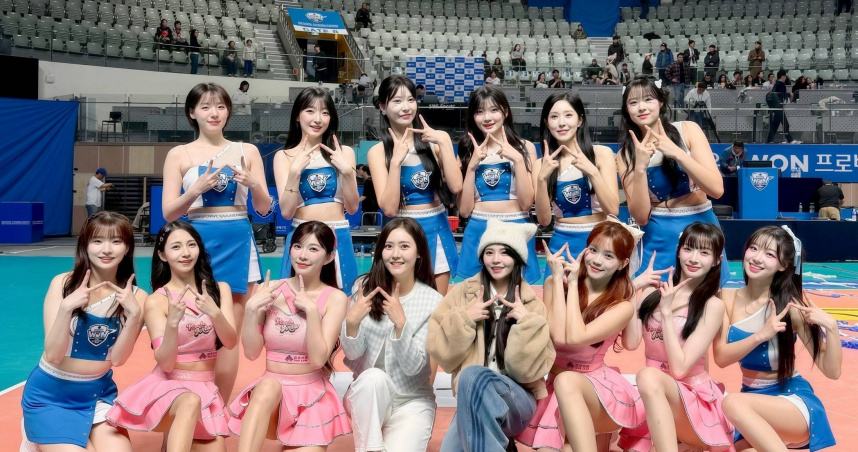 桃氣女孩與友利排球隊啦啦隊進行跨國共舞。（圖／影響力動能提供）